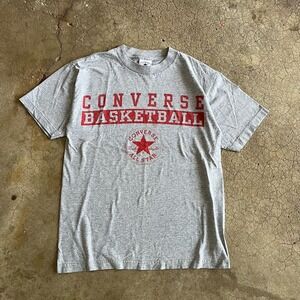 Vintage Converse All‎ Star Chuck Taylor Basketball Sporty Grey T-Shirt 90s